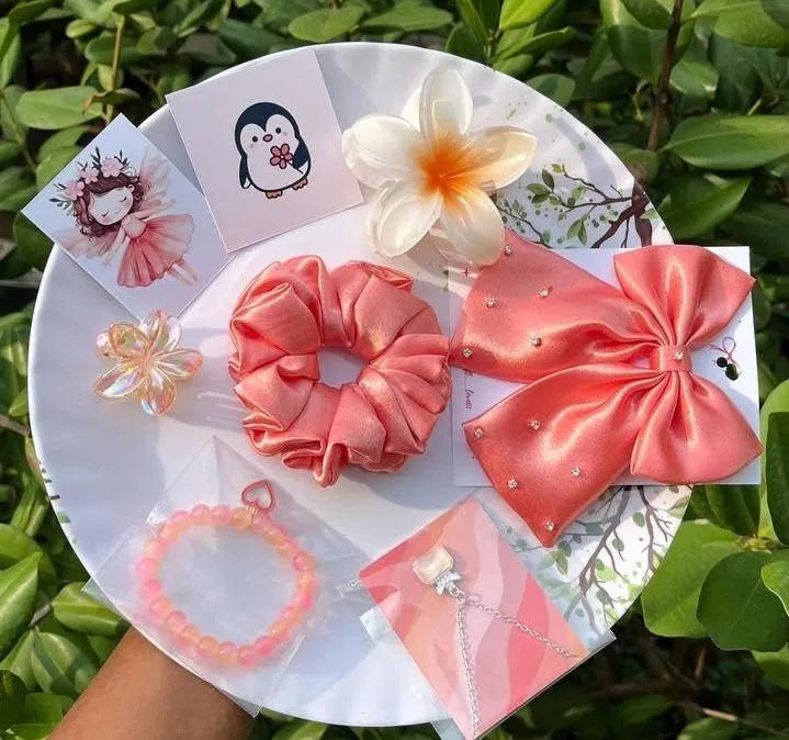 Premium Quality 6-Piece Hair & Jewelry Set for Girls