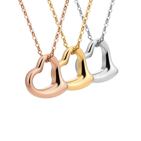 Silver Heart Necklace for Women Daily Wear Fashion Jewelry